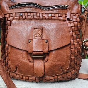 Harbour 2nd Crossbody Aurora Soft Weave in Cognac New